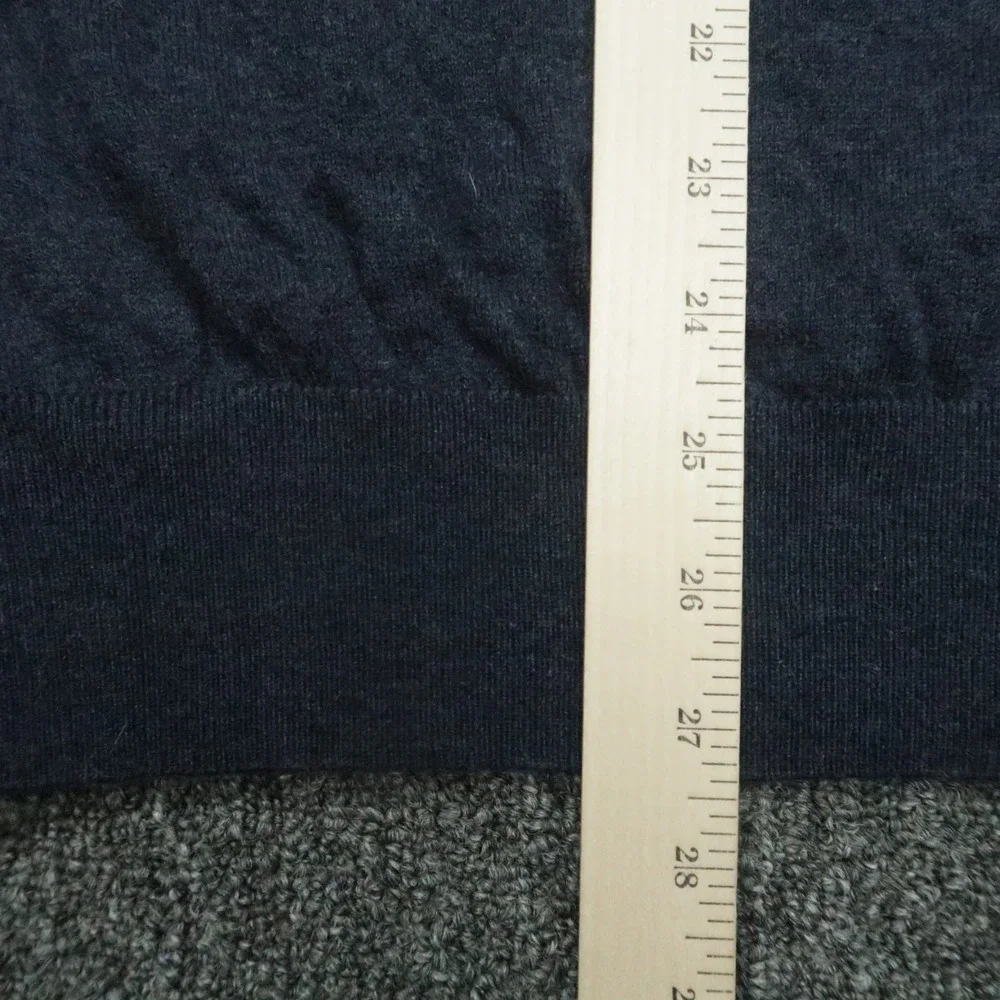 Peter Millar Sweater Men‎ Large Blue Wool Quarter Zip Merino Jumper Pullover